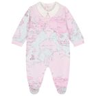 Baby Girls Ivory & Pink Geo Map Babygrow Gift Set, 2, hi-res