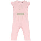 Younger Girls Pink Choupette Jumpsuit, 1, hi-res