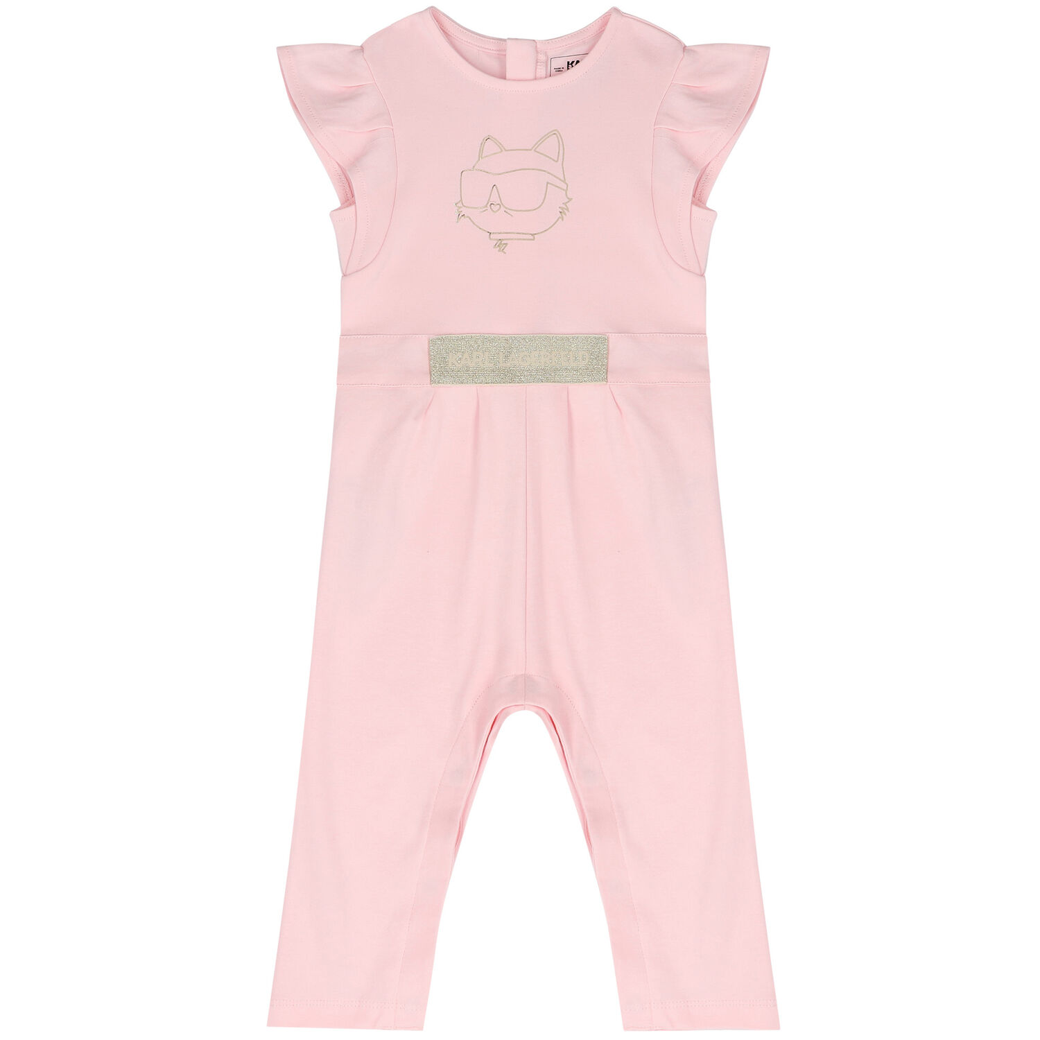 Younger Girls Pink Choupette Jumpsuit, 1, hi-res