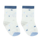 Baby Boys Navy & White Socks ( 3-Pack ), 1, hi-res