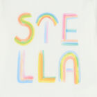 Younger Girls Ivory Rainbow Logo Long Sleeve Top, 2, hi-res