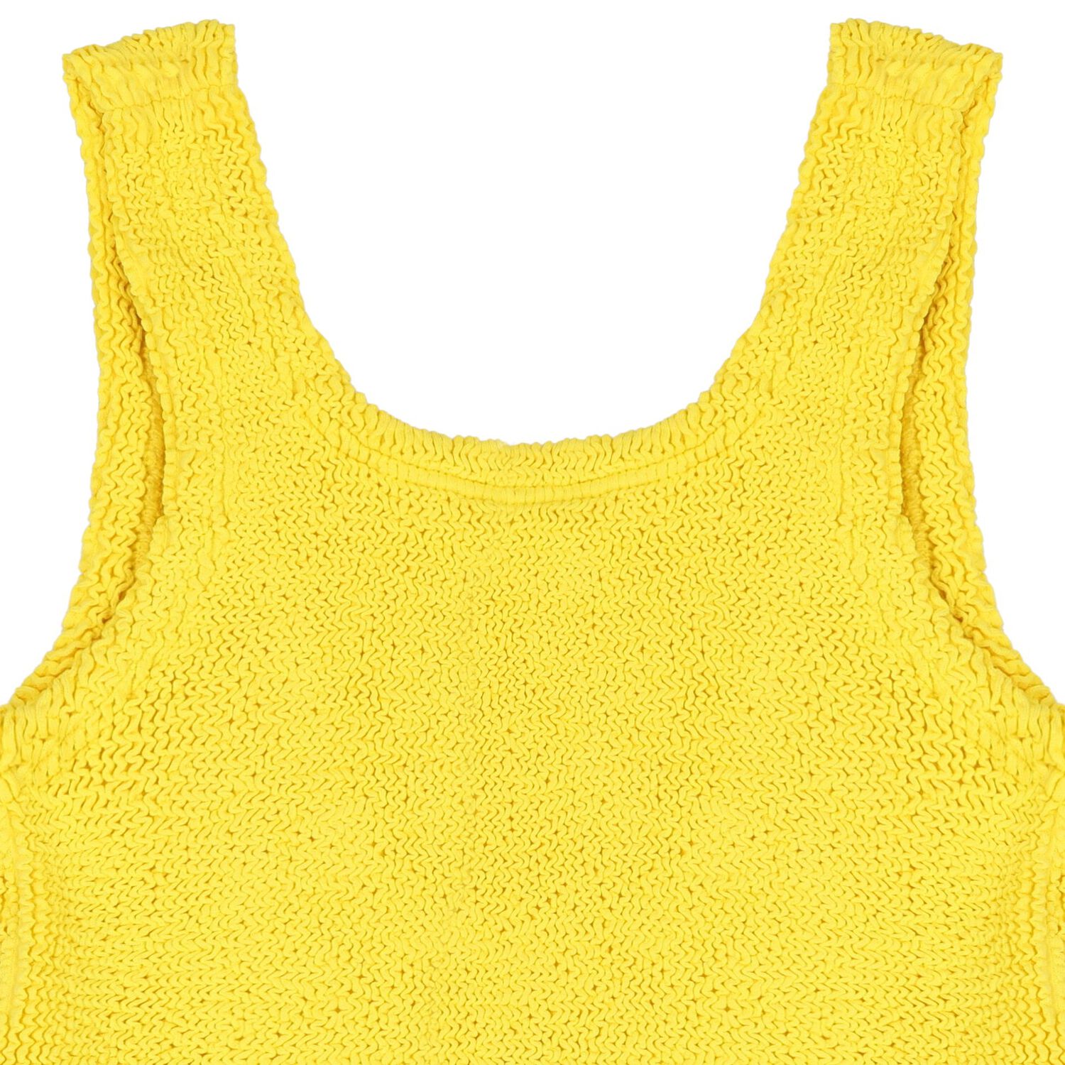 Girls Yellow Crinkle Swimsuit, 5, hi-res