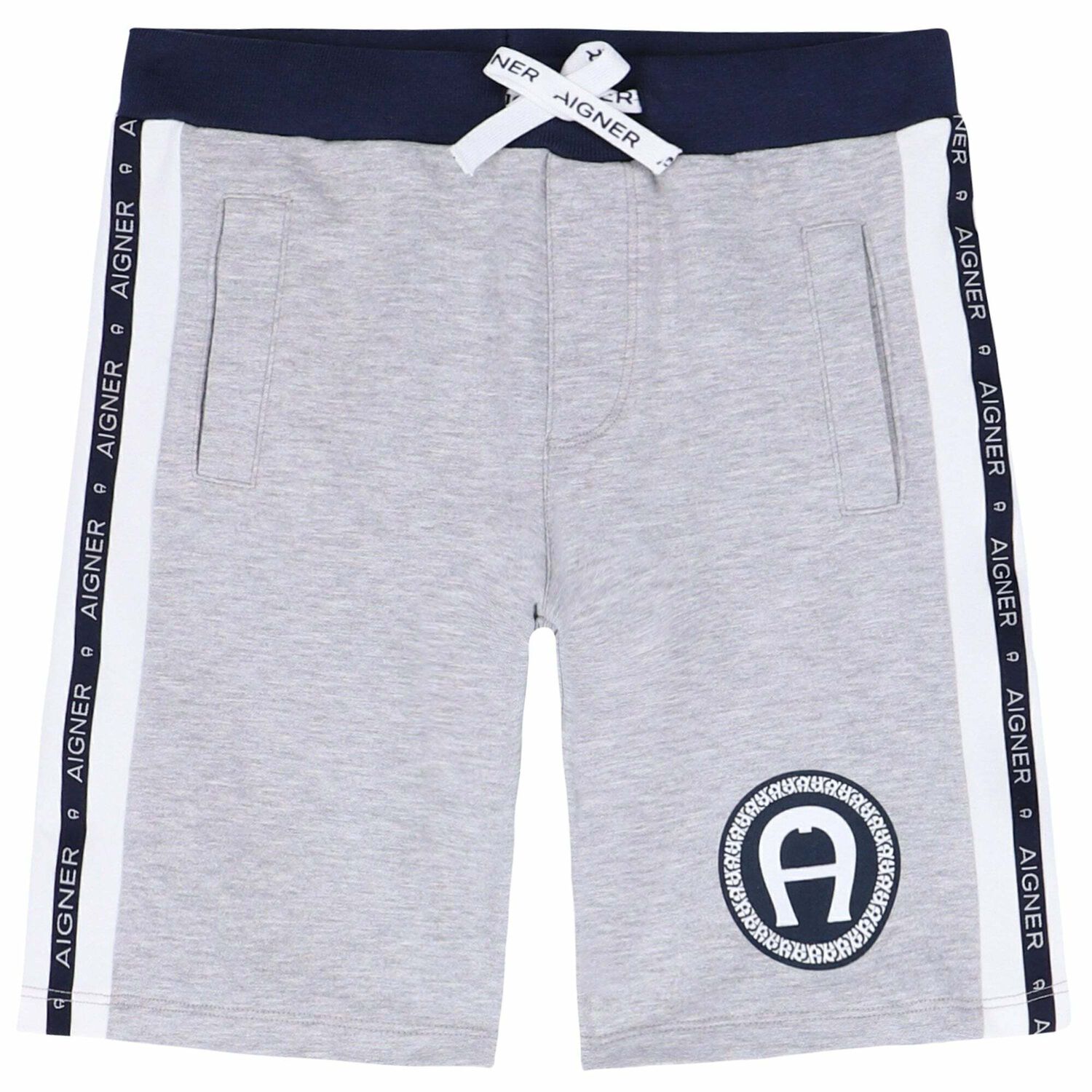 Boys Grey Logo Jersey Shorts, 2, hi-res image number null