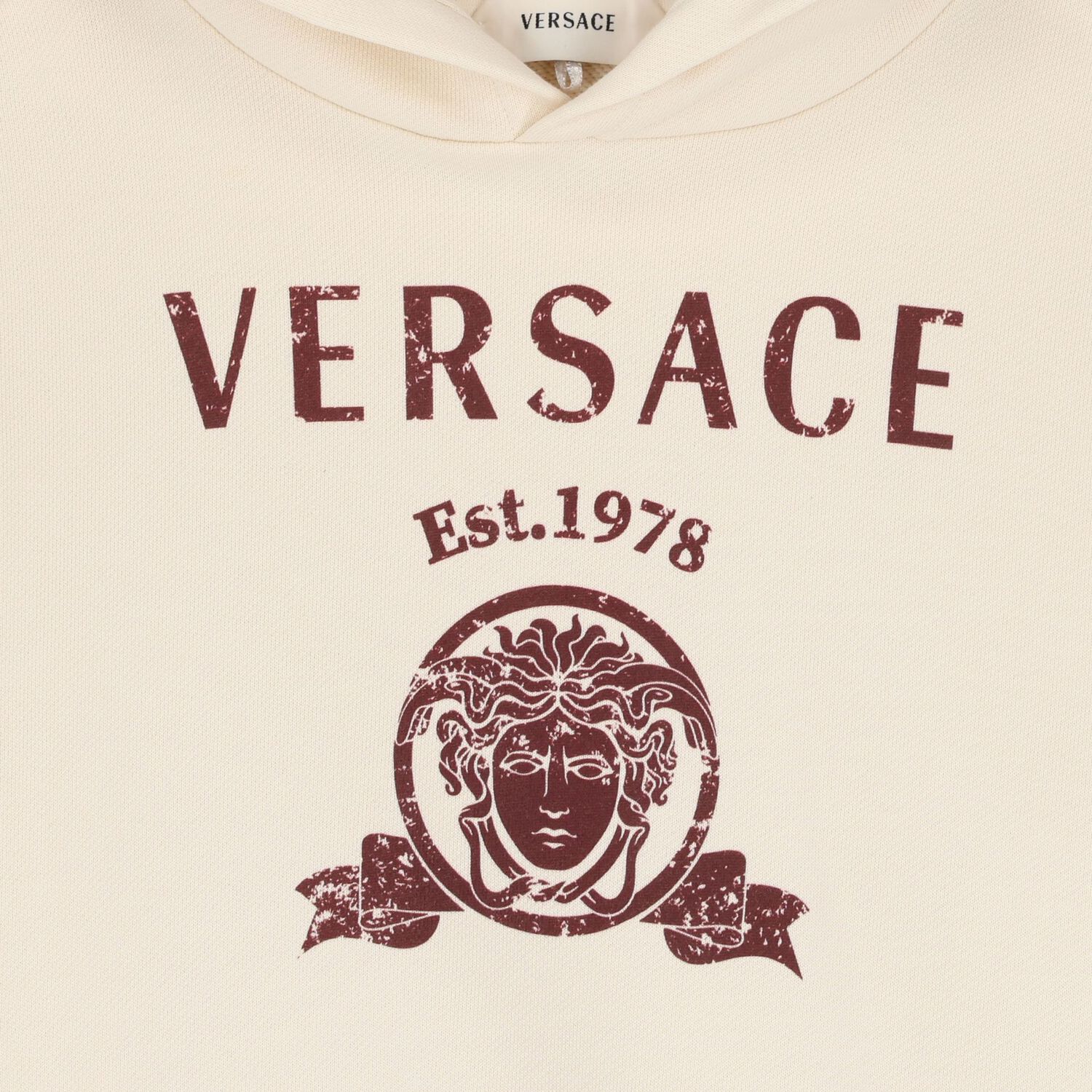 Ivory Medusa Logo Hooded Top, 1, hi-res