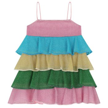 Girls Rainbow Stripe Lumiere Dress
