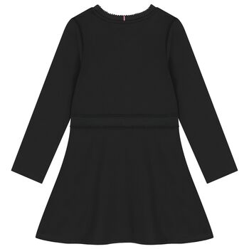 Girls Navy Blue Logo Dress