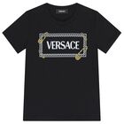 Boys Black Logo T-Shirt, 1, hi-res