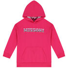 Girls Pink Logo Hooded Top, 1, hi-res