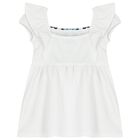 Girls White & Navy Blue Leggings Set, 2, hi-res