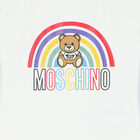 Younger Girls White Teddy Dress, 1, hi-res