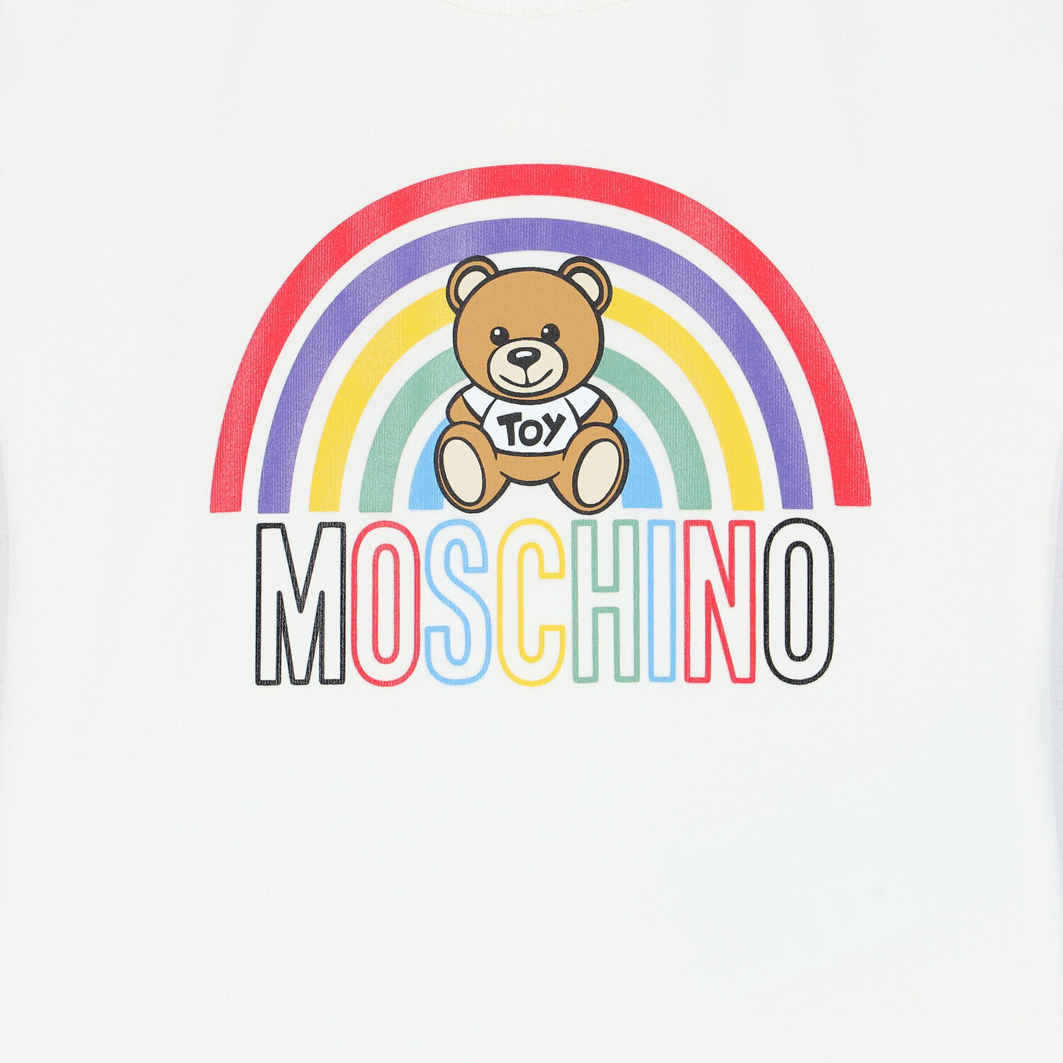 Younger Girls White Teddy Dress, 1, hi-res