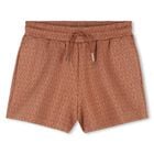 Girls Brown Logo Shorts, 1, hi-res