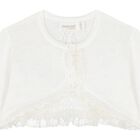 Baby Girls Ivory Knitted Cardigan, 1, hi-res
