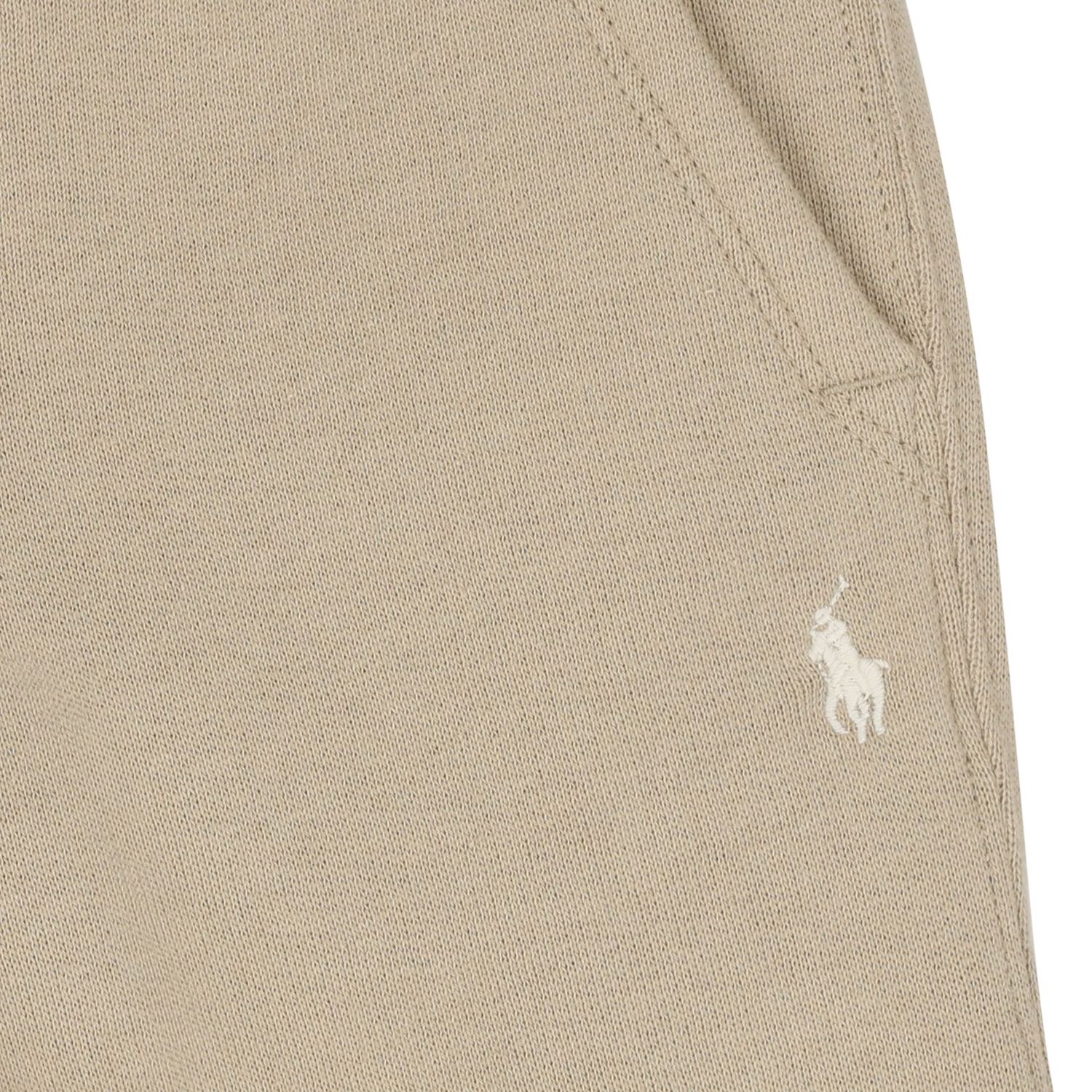 Boys Beige Logo Joggers, 1, hi-res