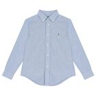 Boys Blue Linen Shirt, 1, hi-res