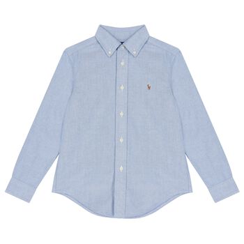 Boys Blue Linen Shirt