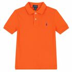 Boys Orange Logo Polo Shirt, 11, hi-res
