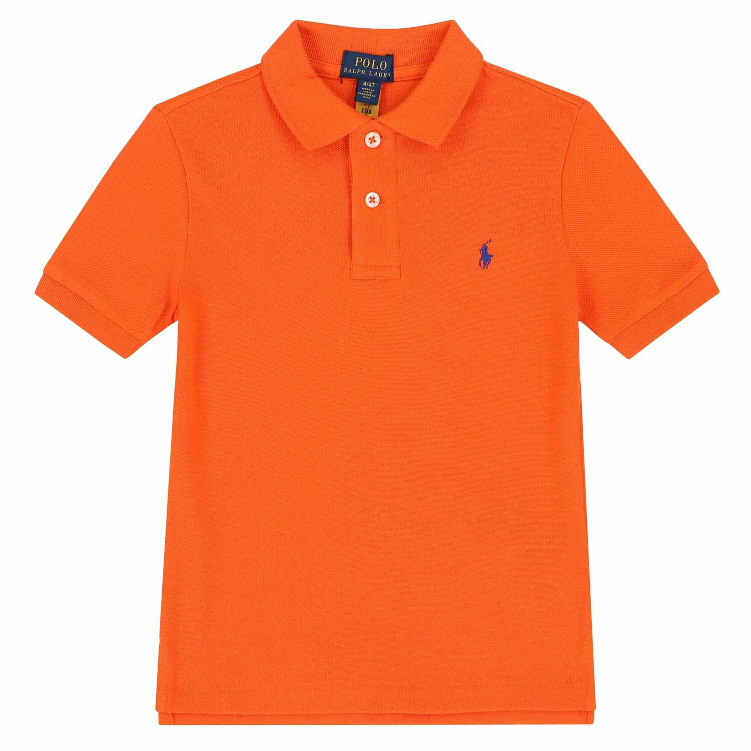 Boys Orange Logo Polo Shirt, 11, hi-res image number null