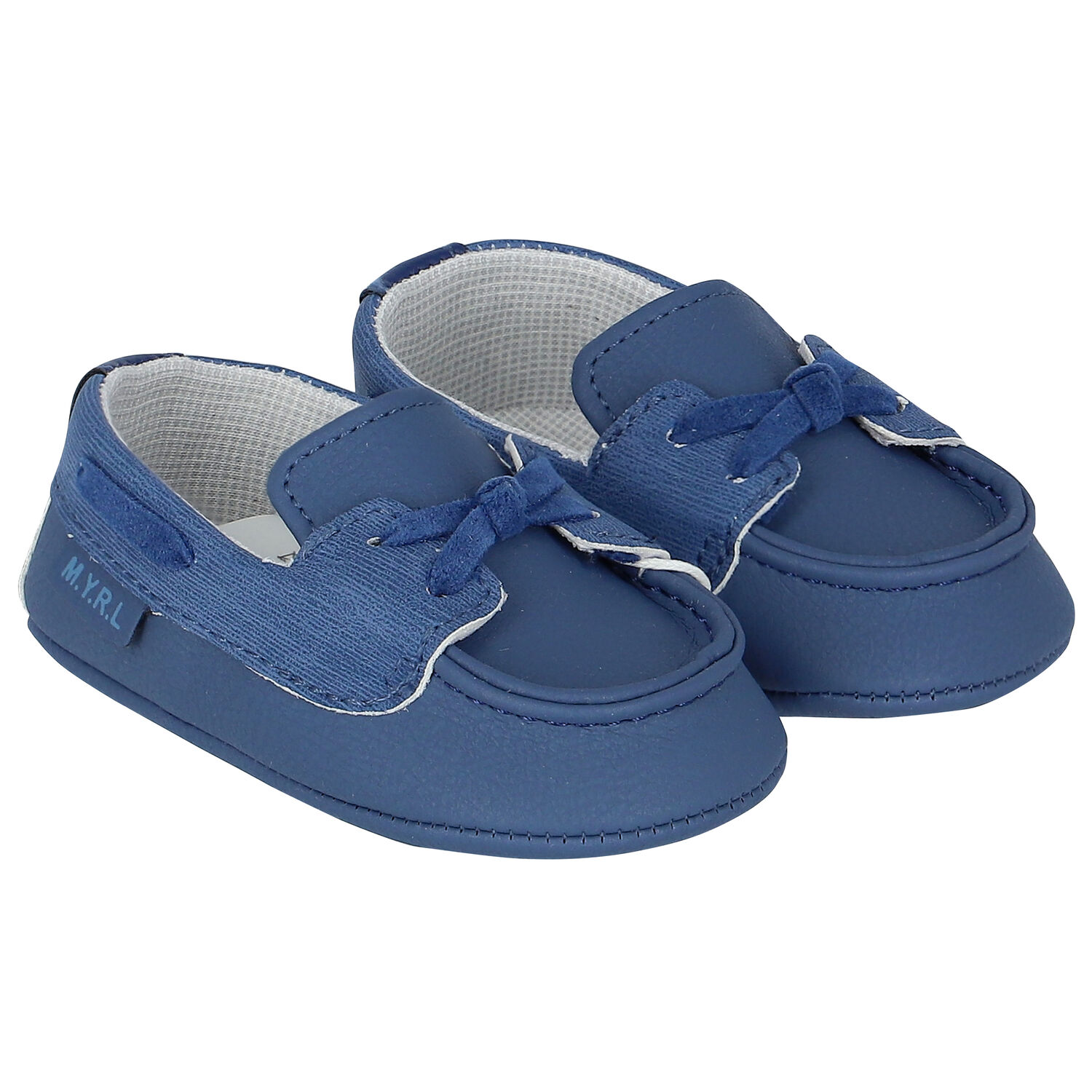 Baby Boys Blue Pre-Walker Mocassins, 2, hi-res image number null