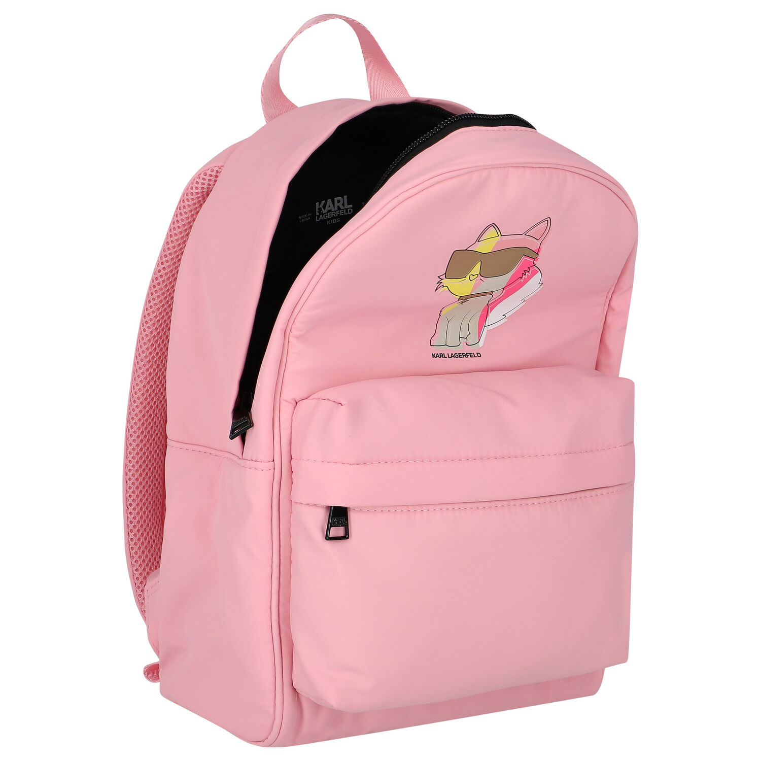 Girls Pink Logo Backpack, 1, hi-res