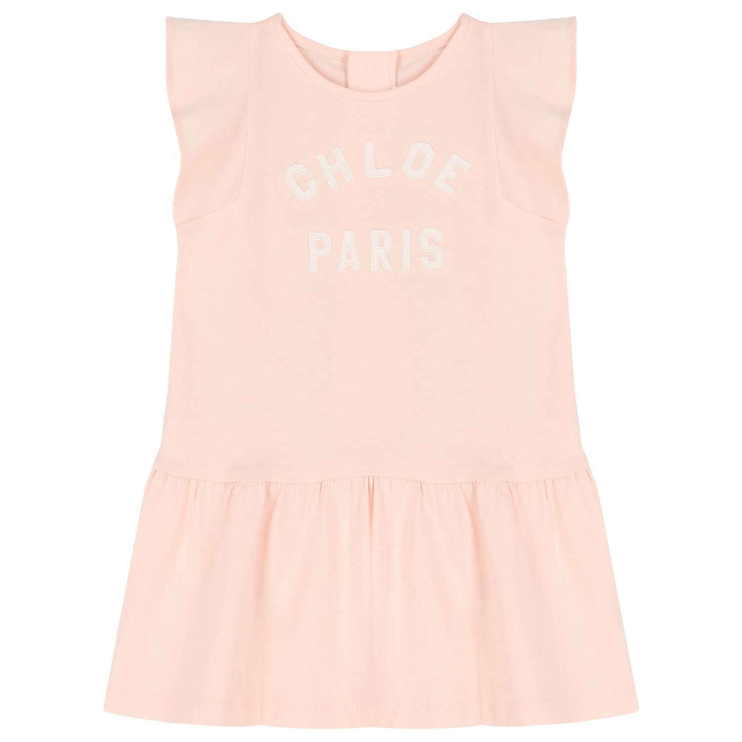 Younger Girls Pink Logo Dress, 2, hi-res