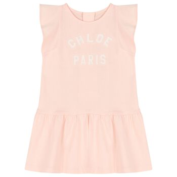 Younger Girls Pink Logo Dress
