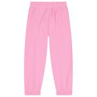 Girls Pink Logo Joggers, 1, hi-res