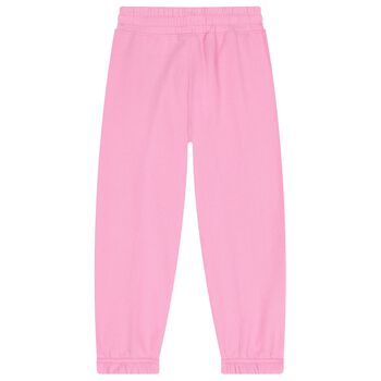 Girls Pink Logo Joggers