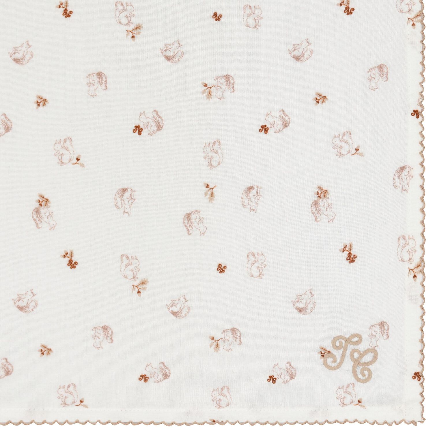 Ivory & Pink Squirrel Blanket, 2, hi-res