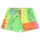 Boys Multi-Coloured Paisley Swim Shorts, 1, hi-res