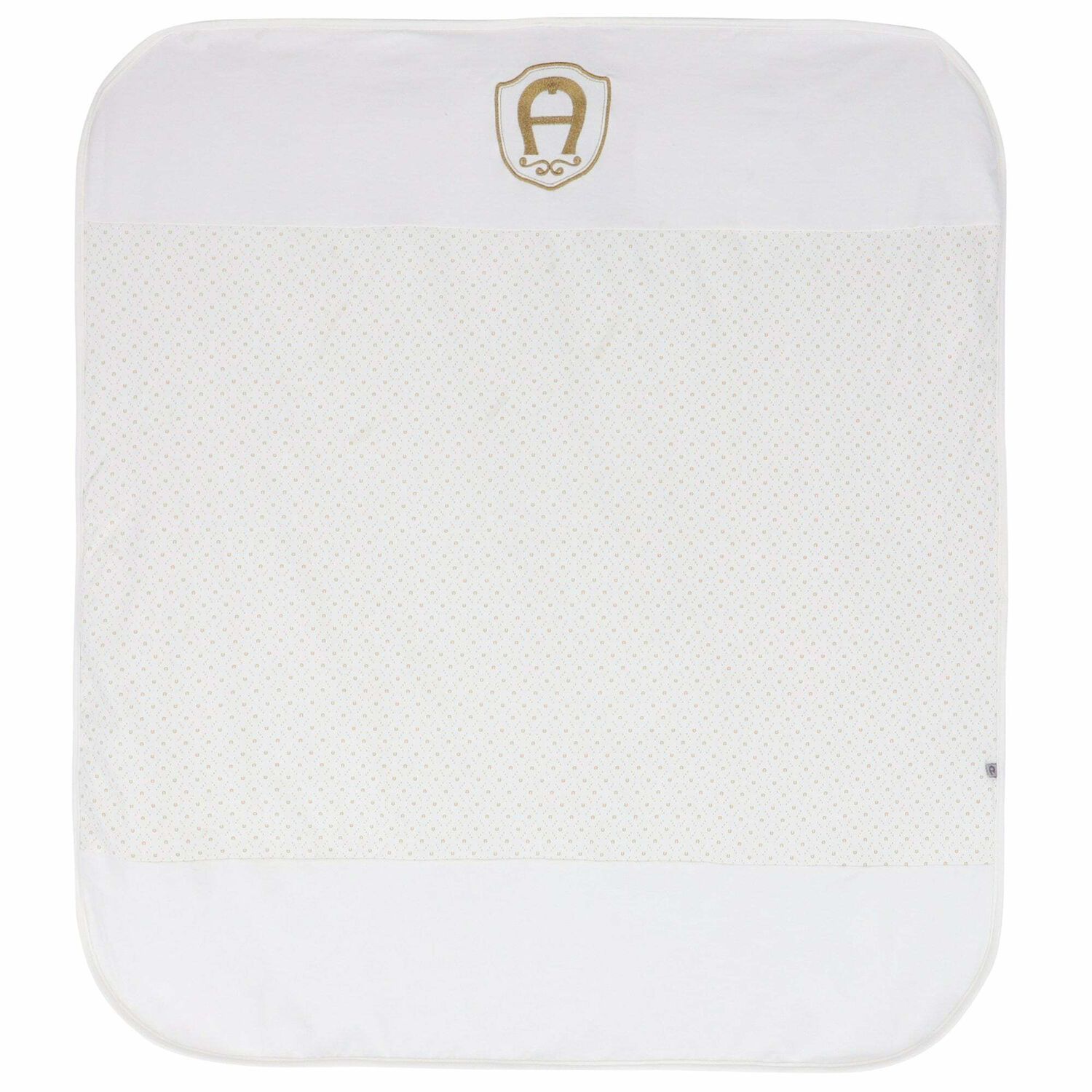 Ivory & Gold Logo Baby Blanket, 1, hi-res