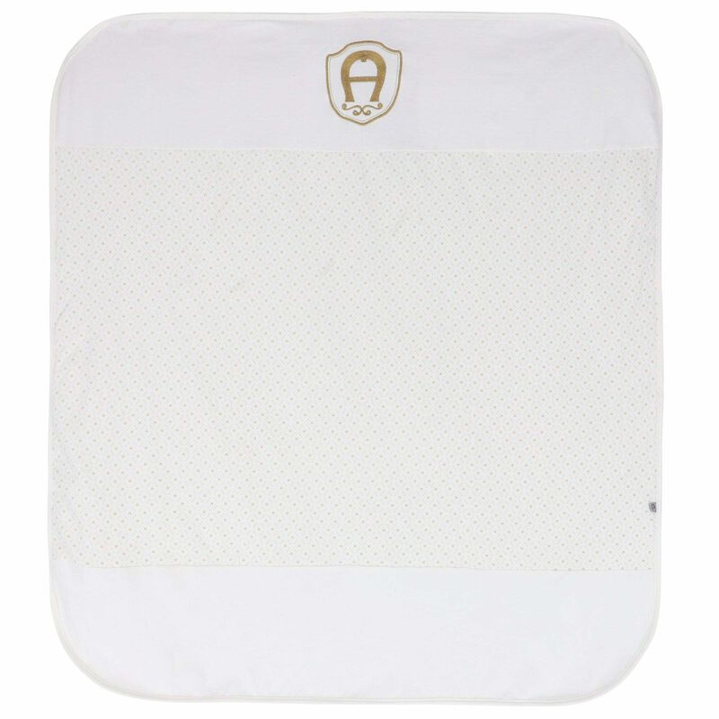 Ivory & Gold Logo Baby Blanket, 1, hi-res image number null