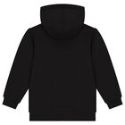Boys Black & White Logo Hooded Top, 1, hi-res