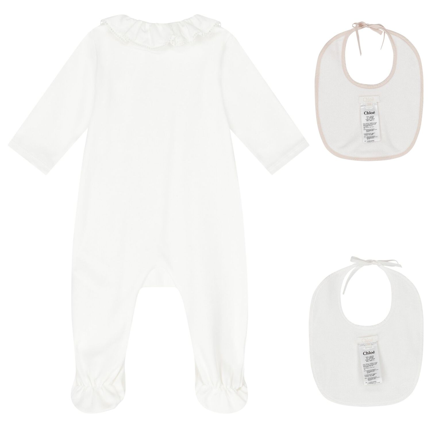 Baby Girls Ivory Logo Babygrow Gift Set, 1, hi-res