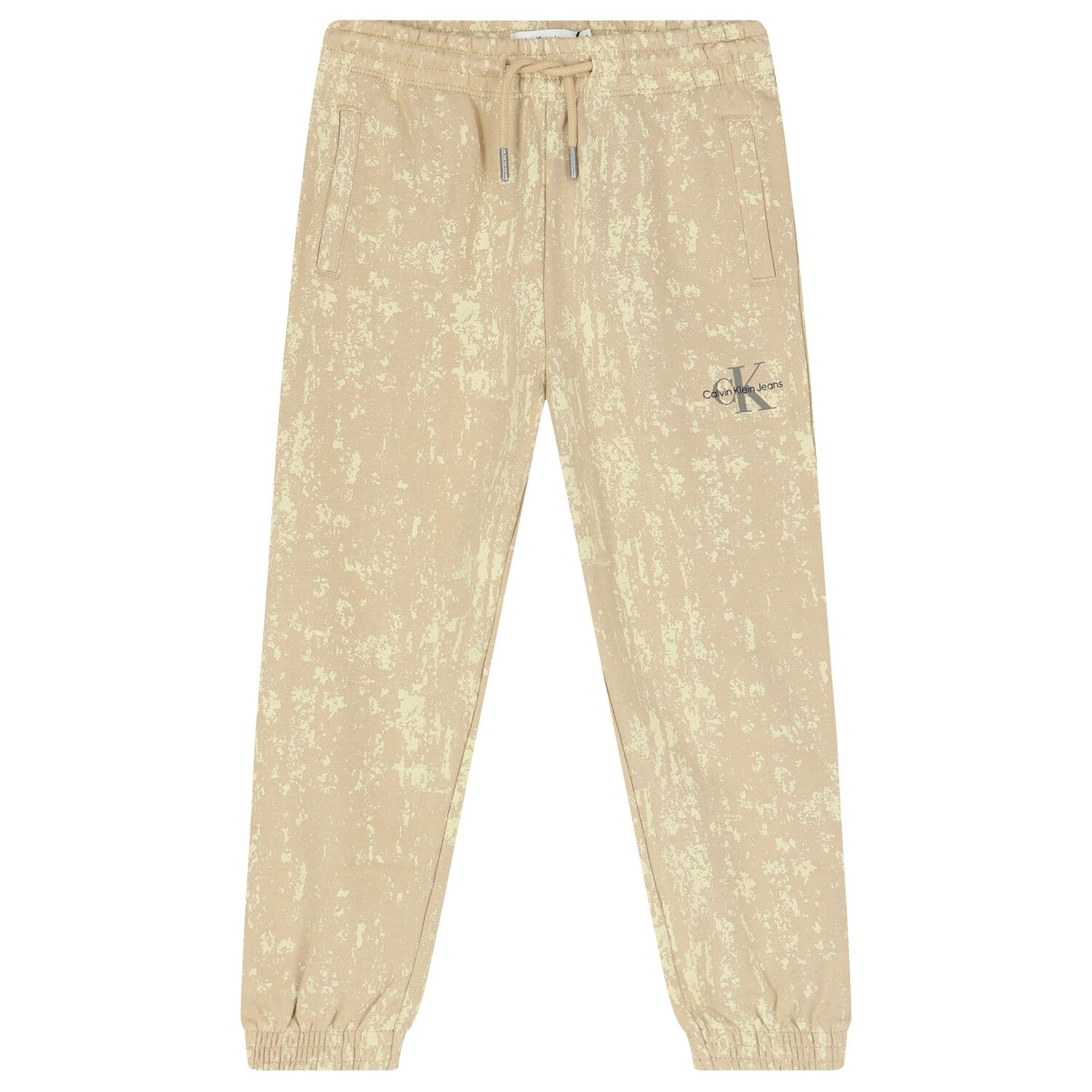 Boys Beige Logo Joggers, 1, hi-res