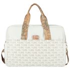 White & Gold Logo Baby Changing Bag, 2, hi-res