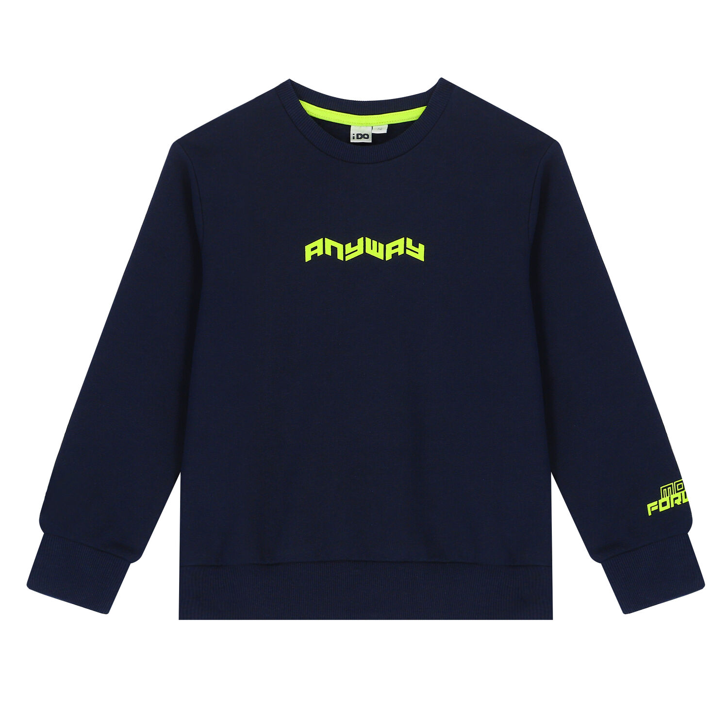 Boys Navy & Neon Green Tracksuit, 1, hi-res