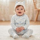 Baby Boys White & Blue Africa Babygrow Gift Set, 1, hi-res