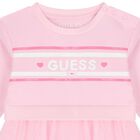 Baby Girls Pink Logo Tulle Dress Set, 1, hi-res
