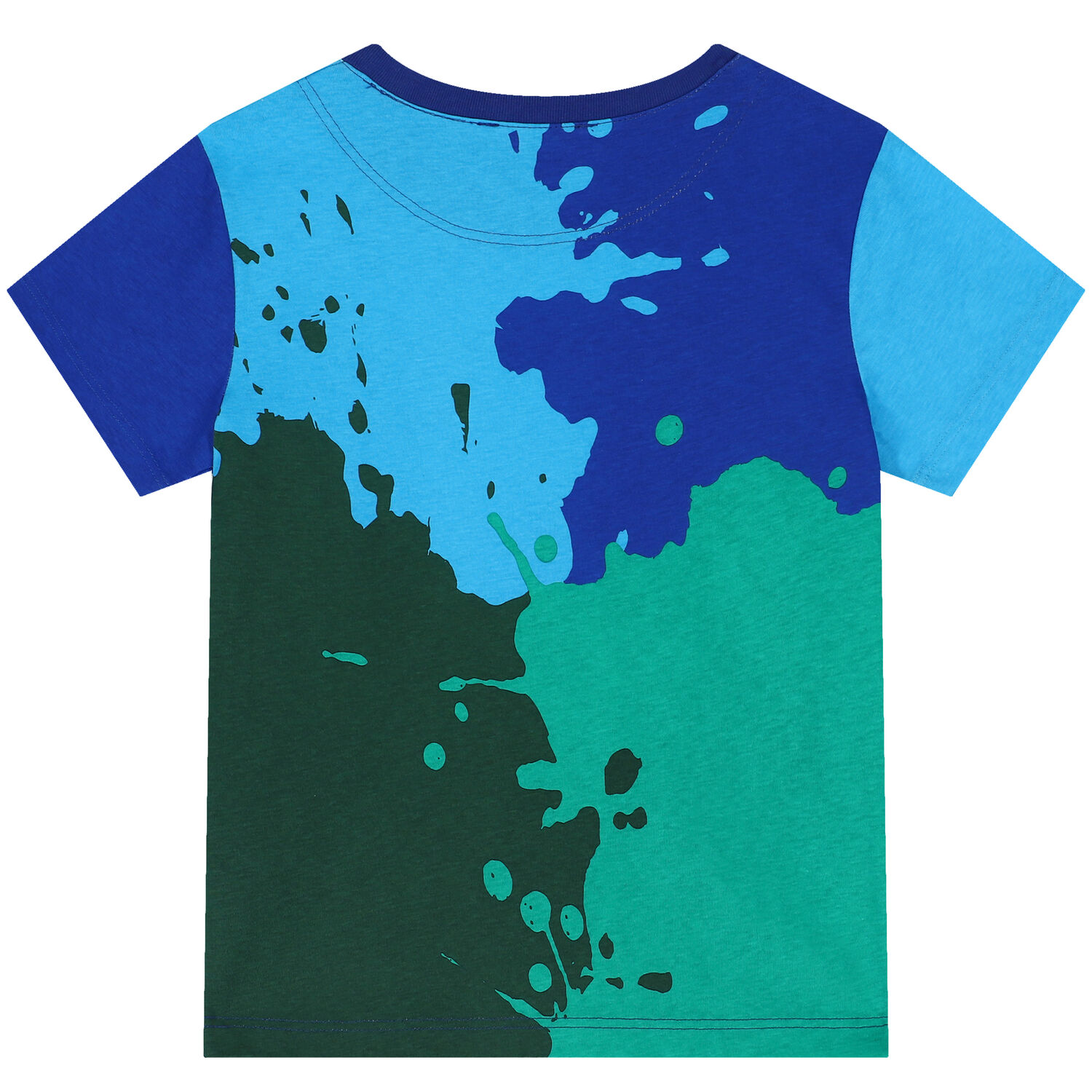 Boys Blue & Green Logo T-Shirt, 1, hi-res