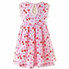 Younger Girls Pink Heart Dress, 1, hi-res