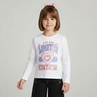 Girls White Embellished Long Sleeve Top, 1, hi-res