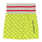 Girls Neon Yellow Logo Skirt, 1, hi-res