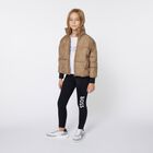 Girls White & Silver Logo Trainers, 1, hi-res