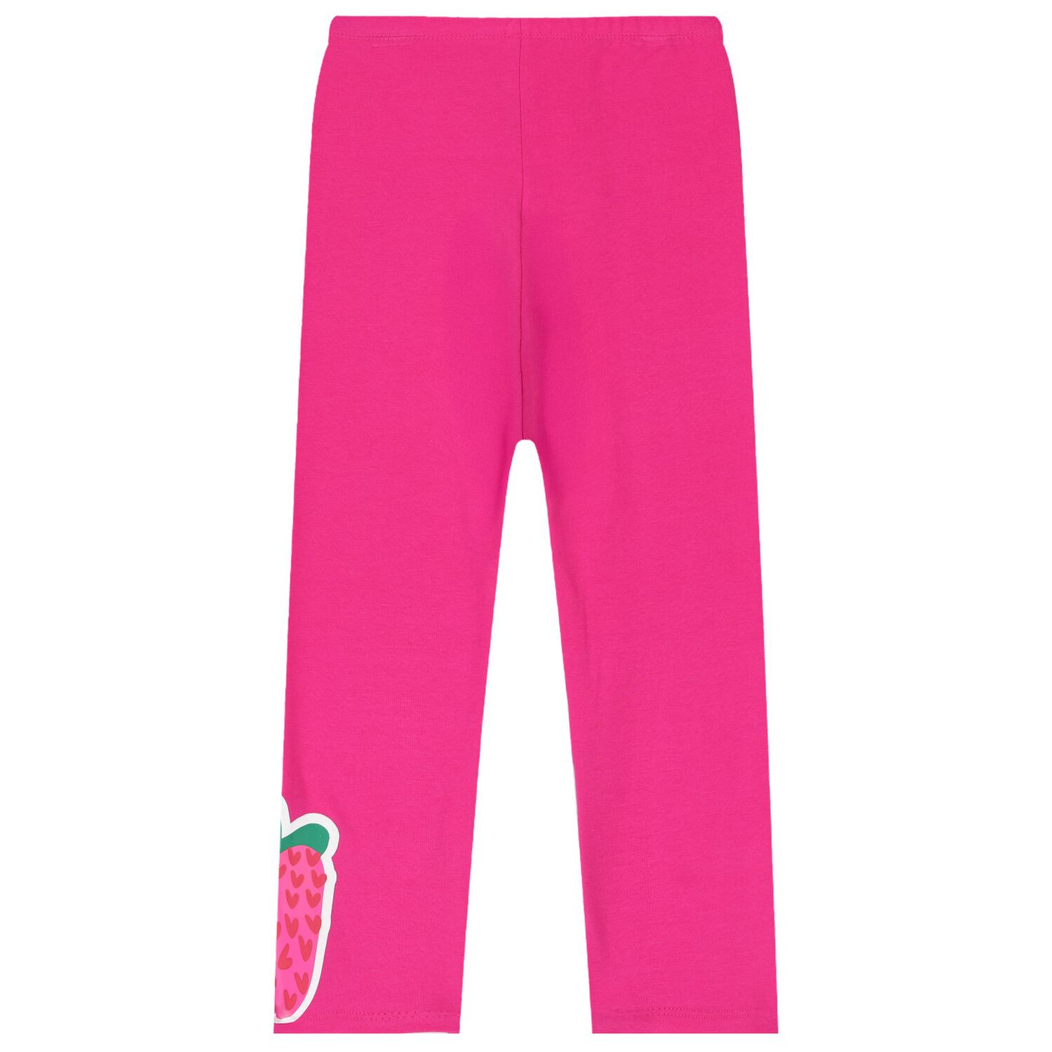 Girls White & Pink Strawberry Leggings Set, 1, hi-res image number null