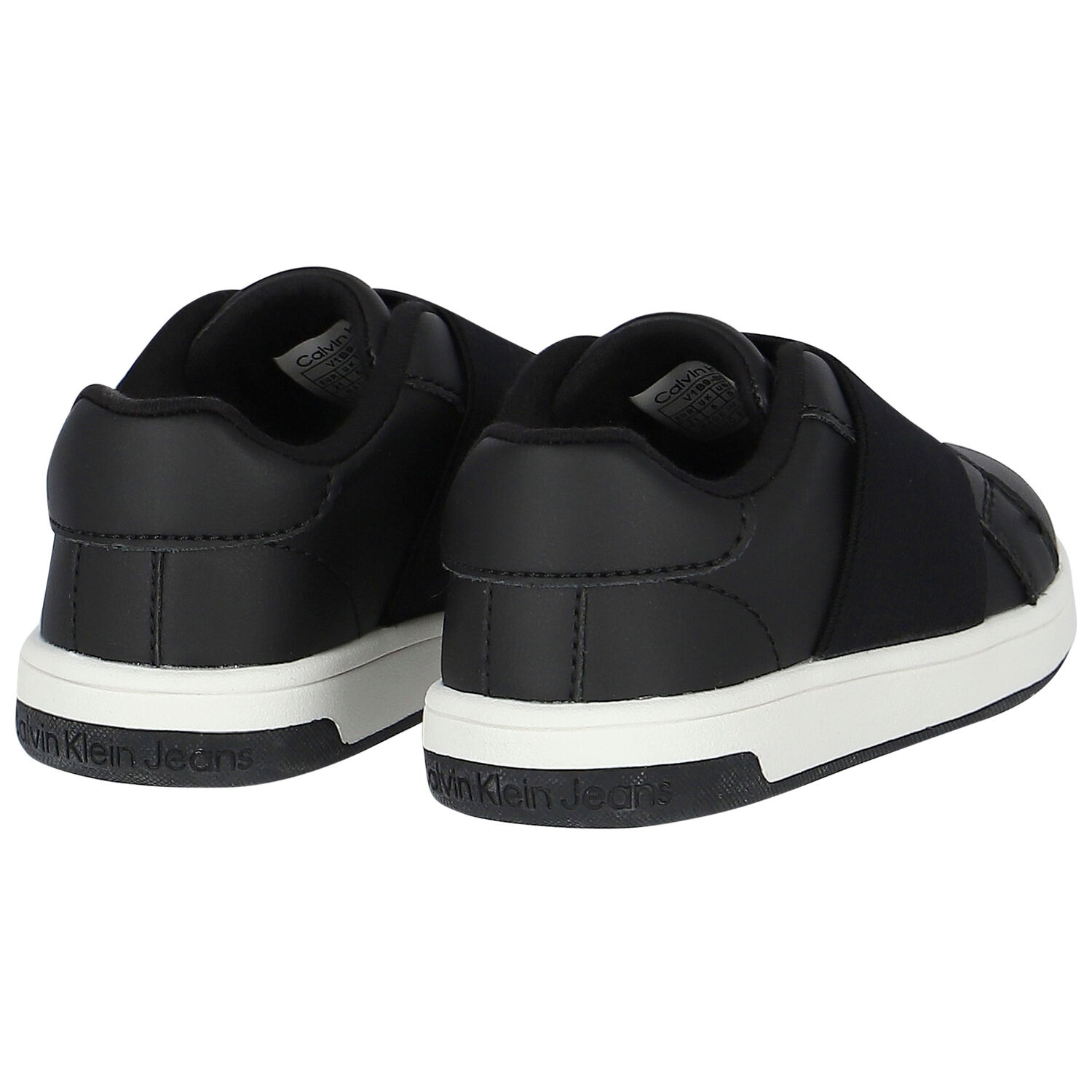 Black Logo Trainers, 2, hi-res