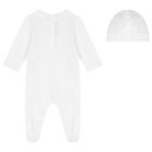 White & Silver Logo Babygrow Gift Set, 1, hi-res