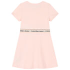 Girls Pink Logo Dress, 2, hi-res