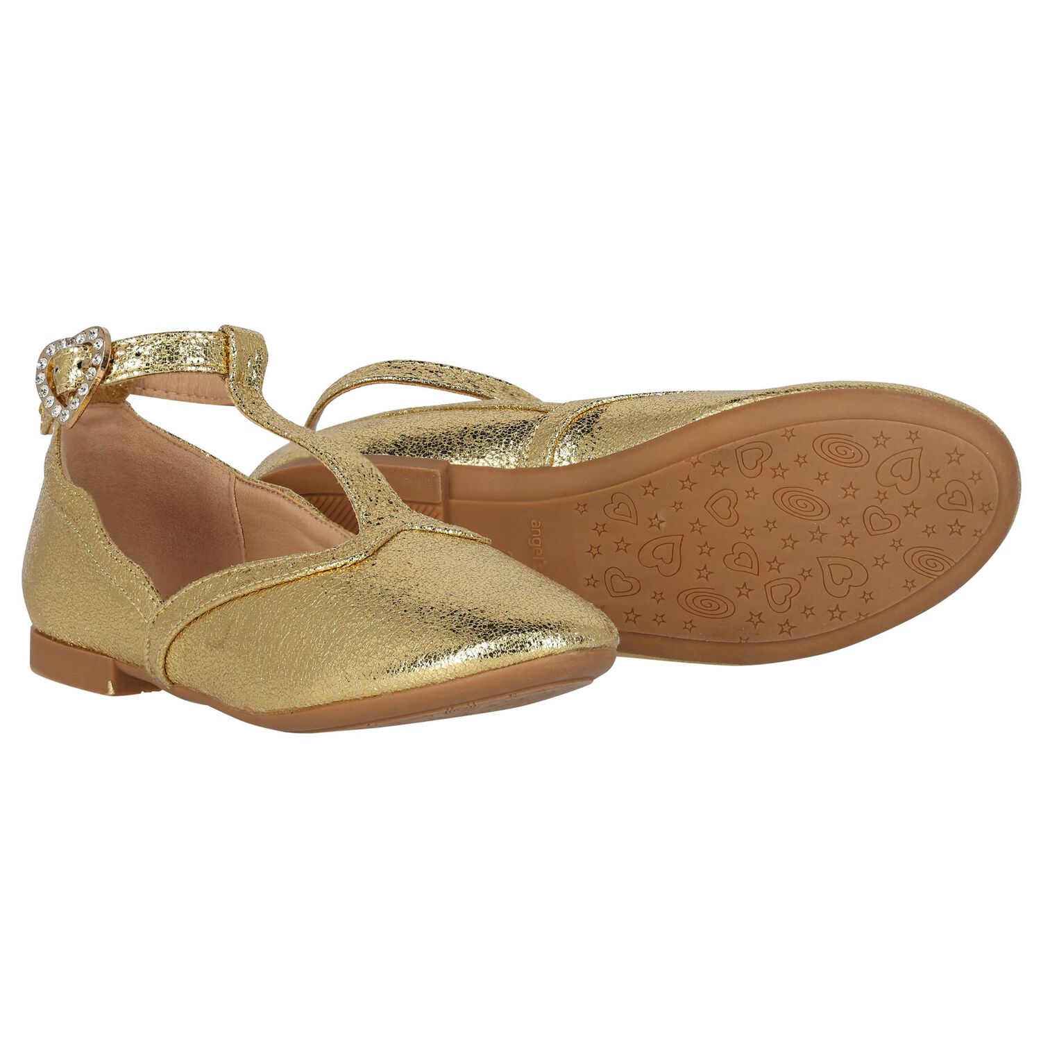 Girls Gold Shoes, 3, hi-res