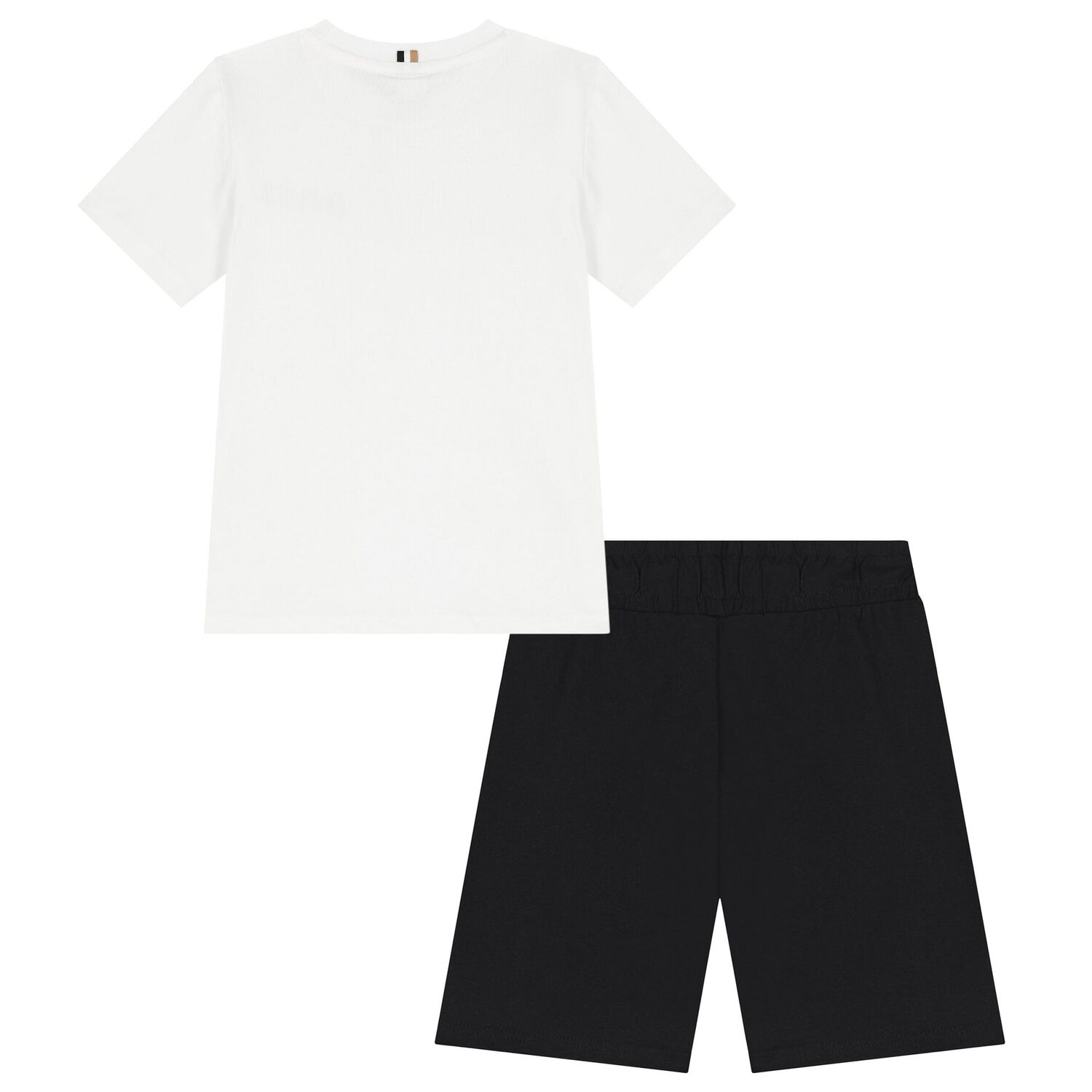 Boys White & Black Logo Shorts Set, 2, hi-res image number null